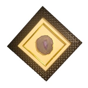 Gold Leaf Agate Framed Art